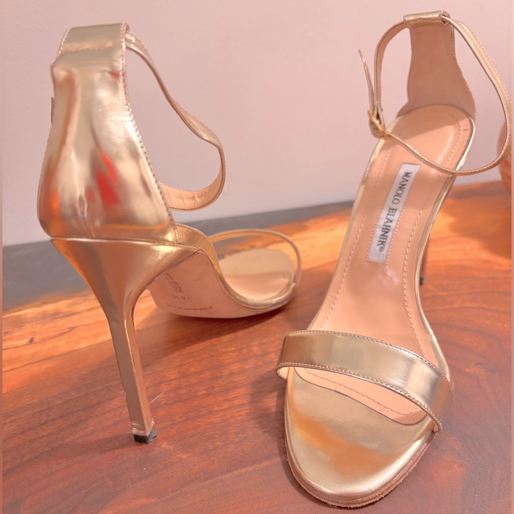 Manolo Blahnik ‘Chaos’ Ankle Strap Sandals Size 38.5 (US 7.5-8)